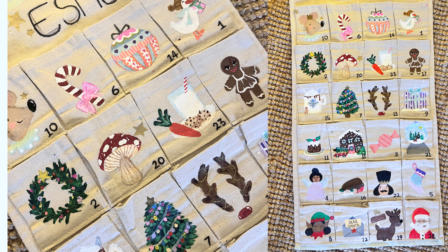 Christmas canvas advent calendar